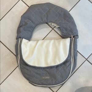 JJ Cole Quilted Gray and Cream Car Seat Cover